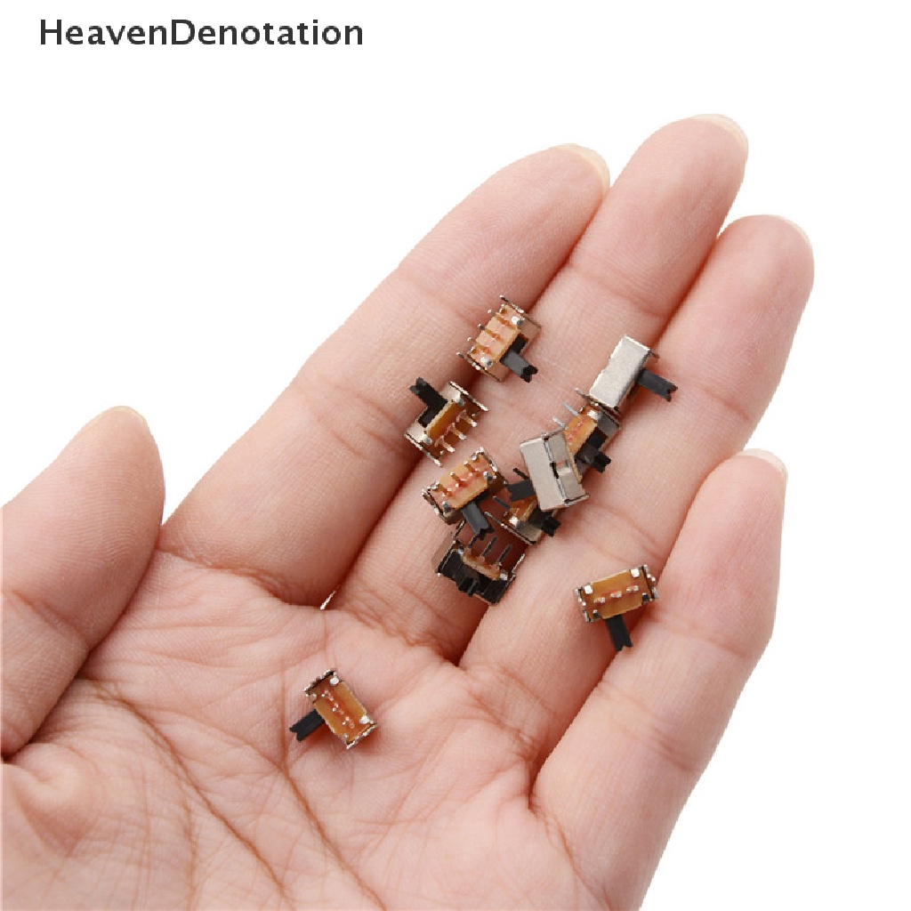 [HeavenDenotation] 10pcs/set SK12D07 Saklar Slide Sudut Kanan Power Switch 3P SPDT 2mm Pitch 10pcs HDV