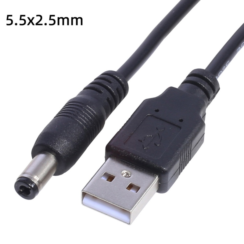 Cre USB Male to 3.0x1.1mm 2.5x0.7mm 4.0x1.7mm 5.5x2.5mm DC Barrel Jack Kabel Daya Colokan AC Transfer Konektor Charger