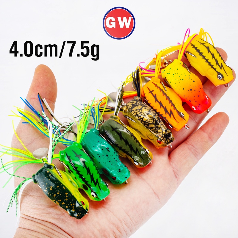 4.0cm/7.5g 1pcs Soft Frog Floating Fishing Lure Snakehead Micro Swimbait Sendok Mini Casting Lure Topwater Untuk Air Tawar Air Asin