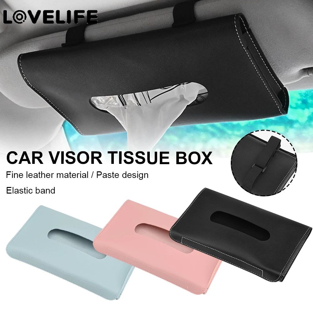 Hot Sale/[Unggulan] Tempat Tissue Pelindung Matahari Mobil Berkualitas/Tempat Napkin Mobil Kulit Imitasi/Aksesoris Penyimpanan Interior Mobil