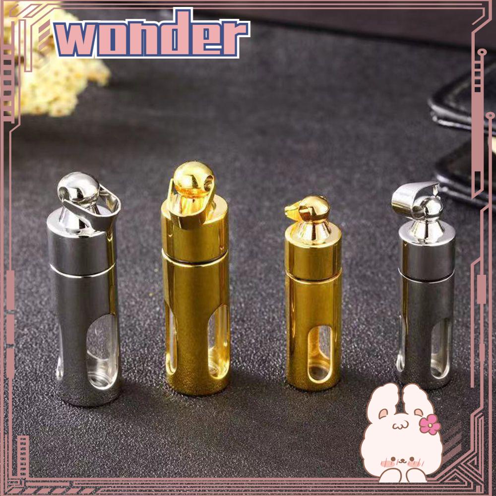 Wonder Parfum Vial Pendant Stainless Steel DIY Kalung Memorial Hadiah Tabung Kaca Silinder