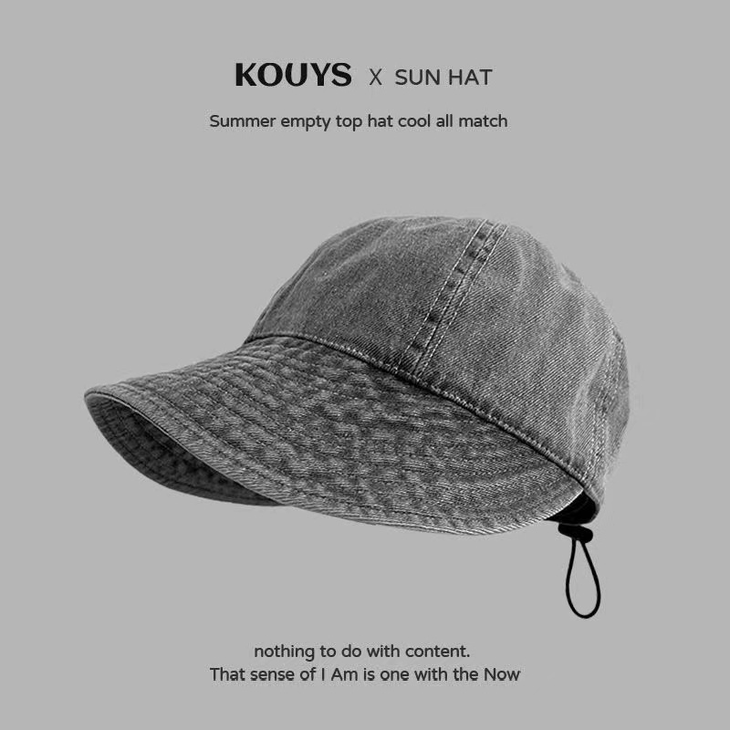 Topi Koboi Korea fisherman hat woman fashion retro casual Musim Panas Topi Wanita hiphop bucket hat Untuk Pria
