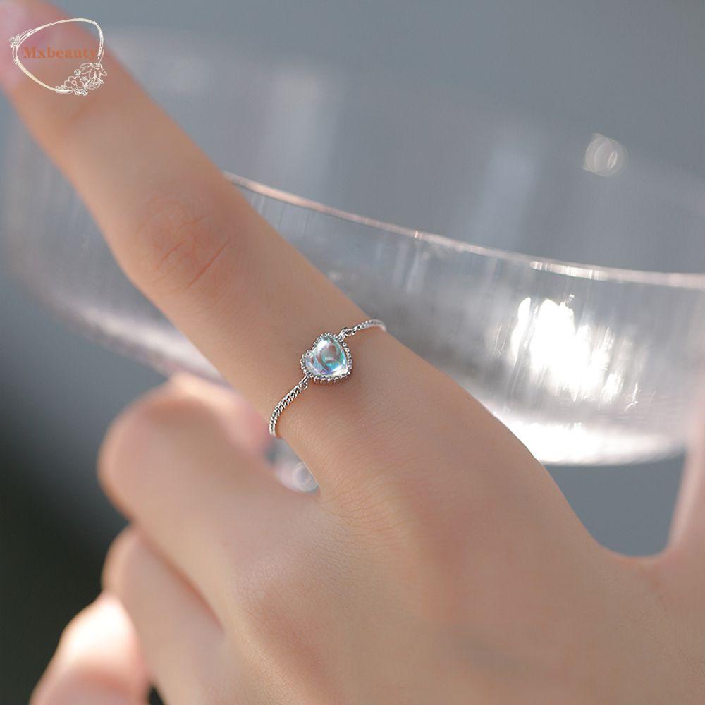 Mxbeauty Wanita Cincin Aurora Minimalis Pesta Pernikahan Perhiasan Hadiah Gadis Adjustable Rantai Rings