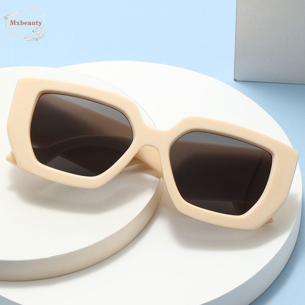 Mxbeauty Kacamata Persegi Travel Vintage Vision Care Wide Temples UV400 Wanita Eyewear
