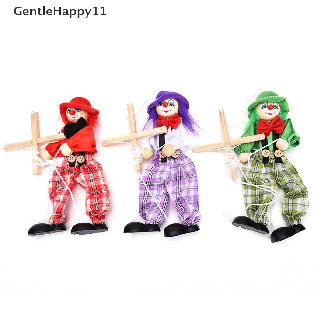 Gentlehappy 1pcs Pull String Wayang Marionette Sambungan Aktivitas Boneka Badut Mainan Anak id