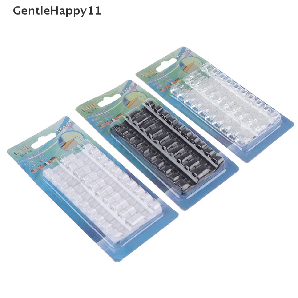 Gentlehappy Set Finisher Wire Clamp Socket Holder Perekat Diri Organizer Kabel Garis Klip id