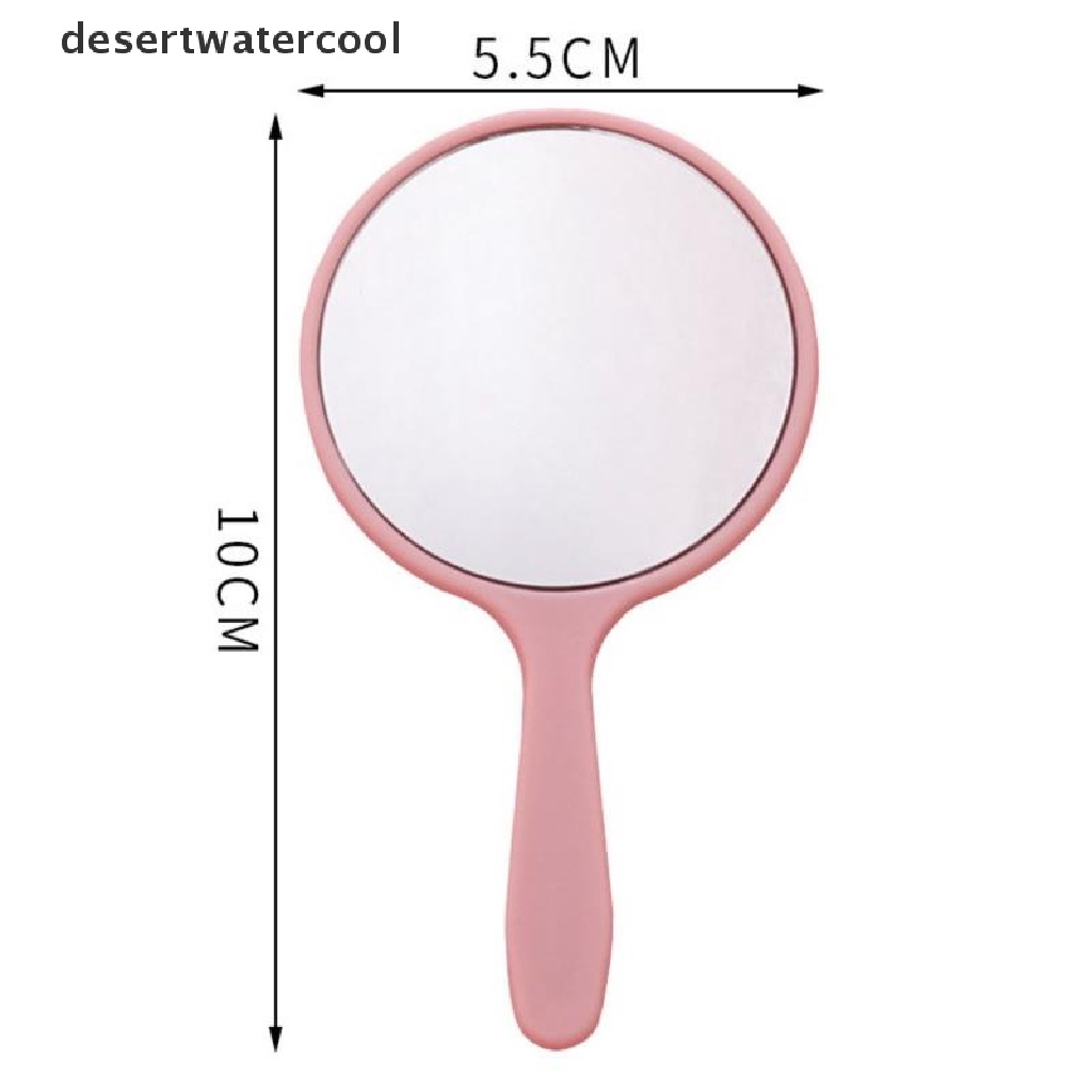 Deid Cermin Rias Genggam Round Vanity Mirror Dengan Handle Hand Mirror Cosmetic Martijn