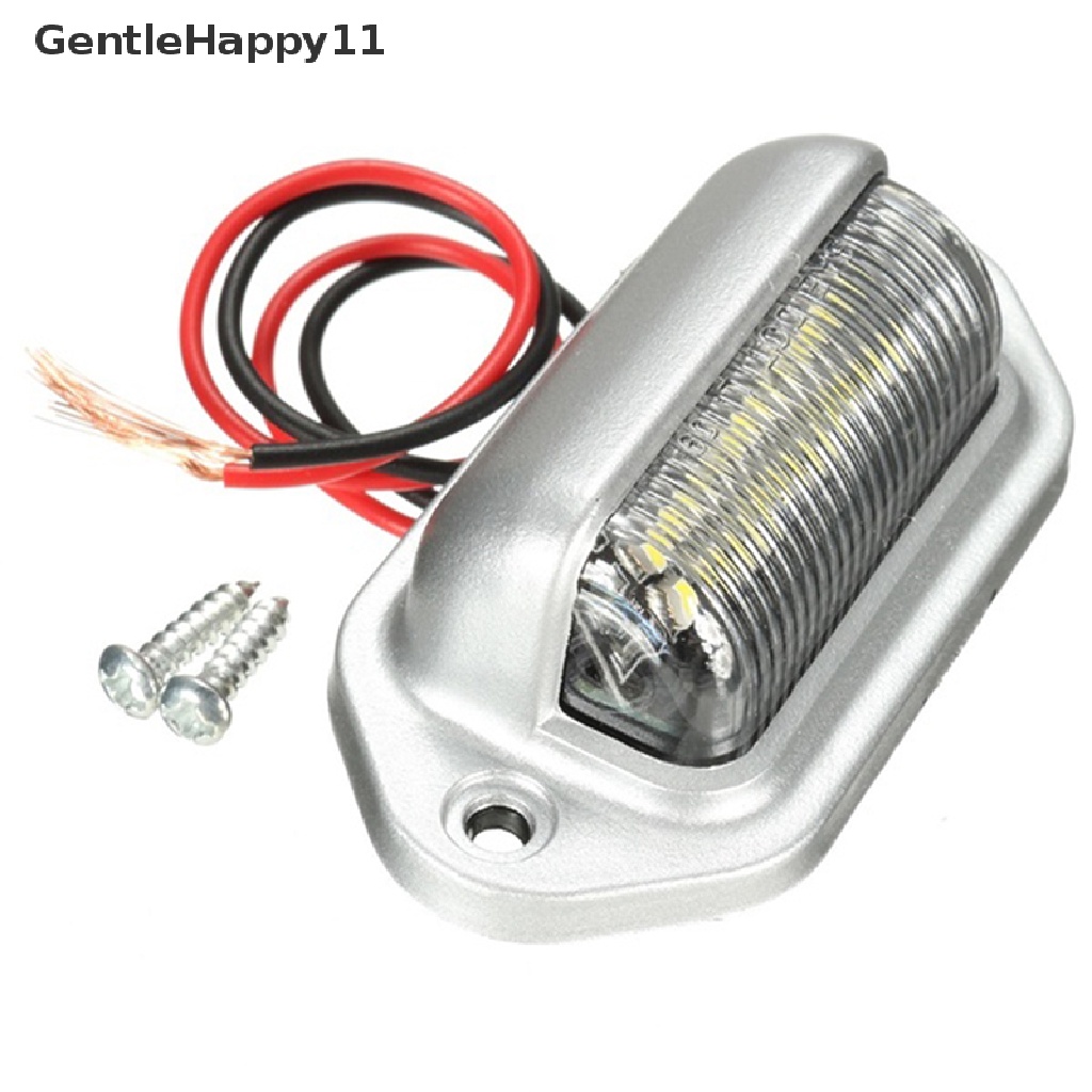 Gentlehappy 1X Chrome 6LED Plat Nomor Lisensi Tag Interior Step Light Untuk Boat RV Trailer id