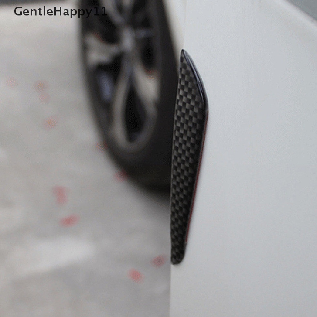 Gentlehappy 4x Anti-Tabrakan Lis Carbon Fiber Pelindung Pinggiran Pintu Mobil Strip Pelindung Bumper id