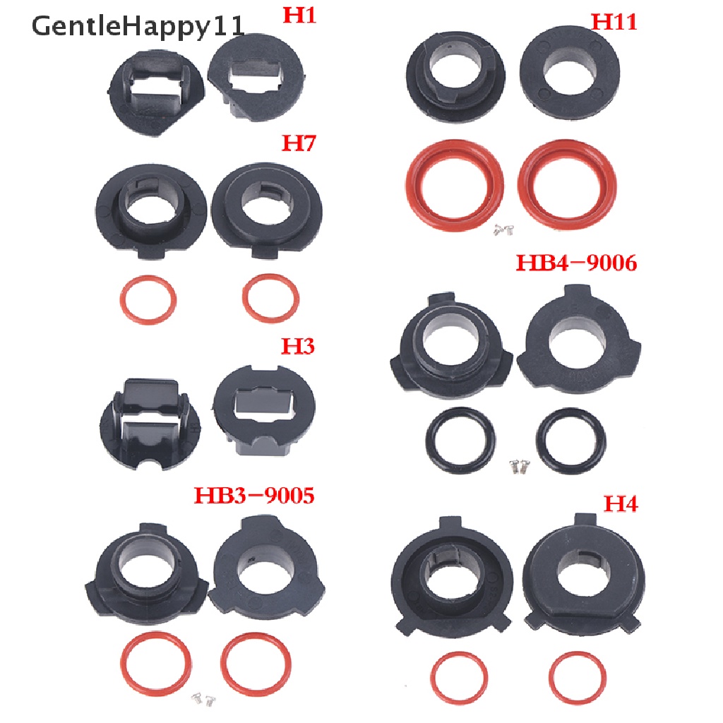 Gentlehappy 2Pcs Dudukan Soket Adaptor Base Bohlam Lampu Depan LED HB4/HB3/H11/H7/H4/H3/H1 id