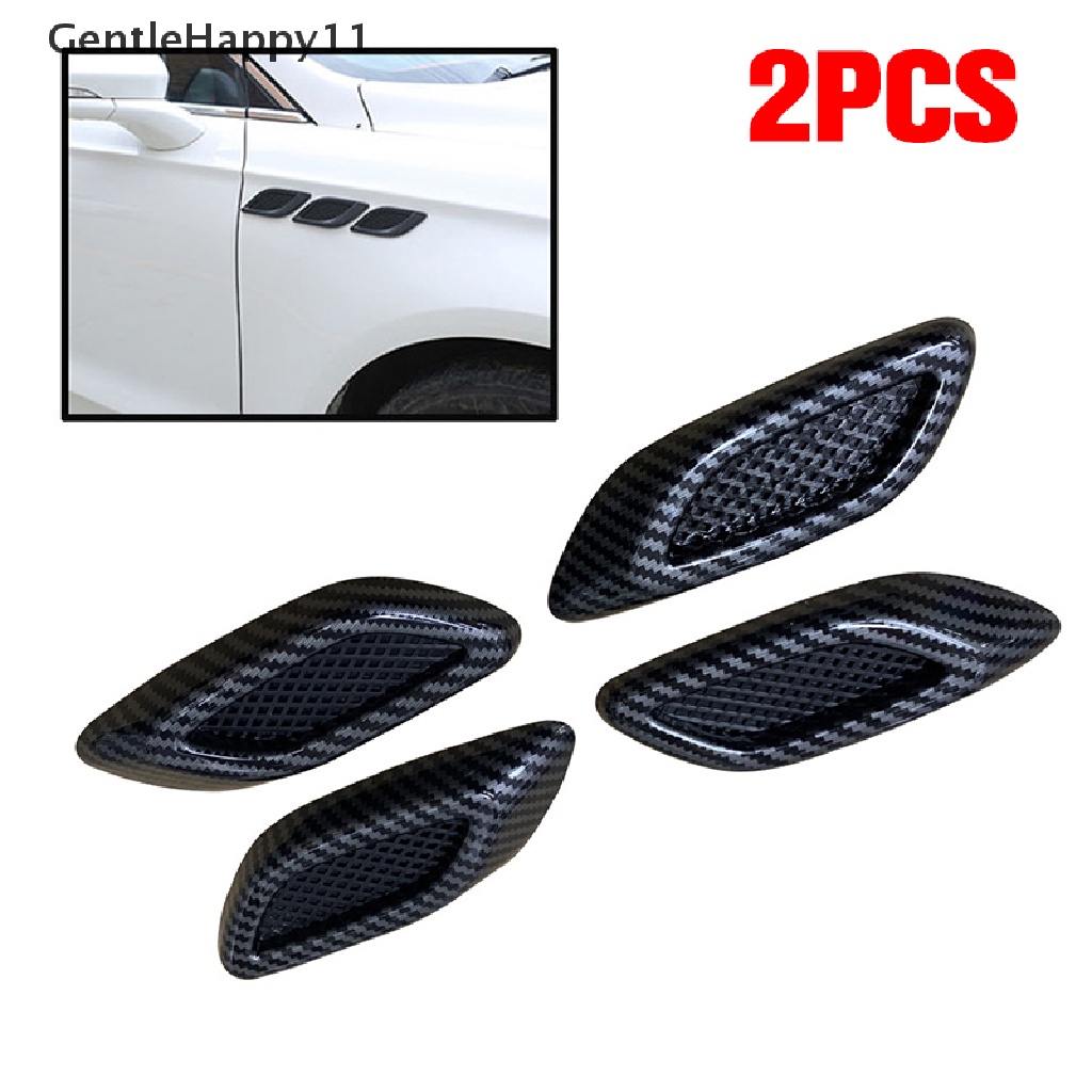 Gentlehappy 2PCS Mobil Side Vent Air Flow Fender Intake ABS Simulasi Otomatis Ventilasi Samping Styling id