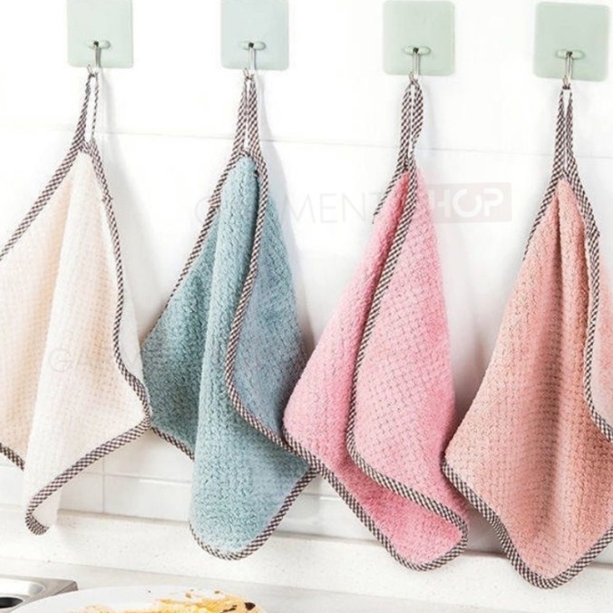 KAIN LAP TANGAN │ LAP PIRING CORAL │ LAP DAPUR │ HANDUK PEMBERSIH SERBET MICROFIBER