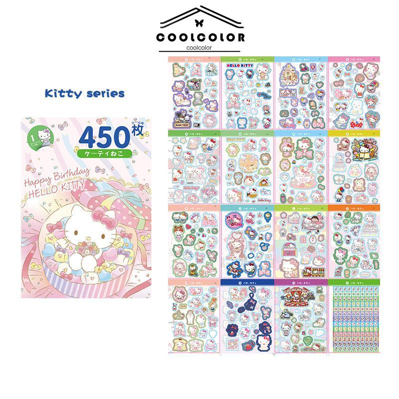 COD❤️450pcs Stiker Kuromi Waterproof Kartun ekorasi DIY Sanrio MELODY CINNAMOROLL Purin- cl
