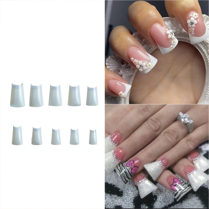 Siy 500x Tips Kuku Bebek Penutup Penuh Tips Kuku Palsu DIY Press On Nail Tips Untuk Wanita