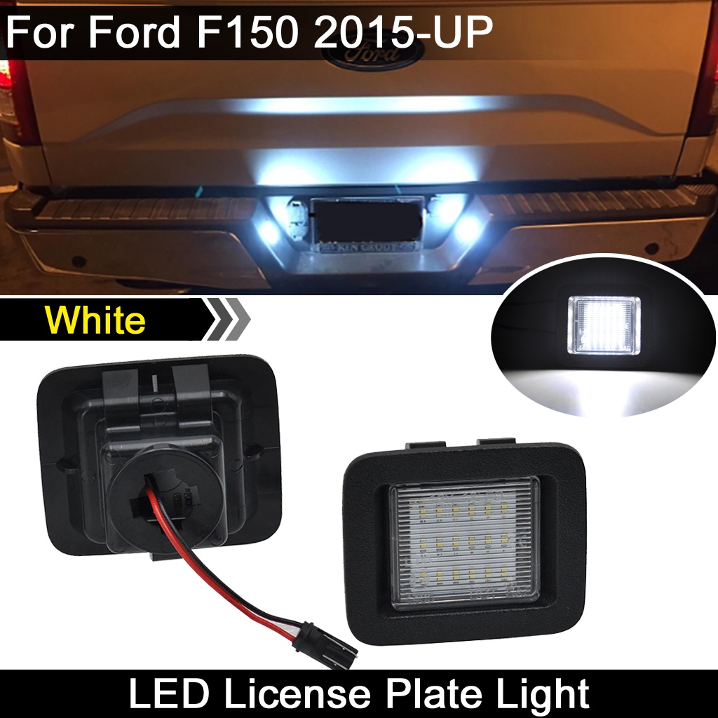 2pcs Lampu Plat Nomor Plat LED Putih Kecerahan Tinggi Untuk Ford F150 2015-UP