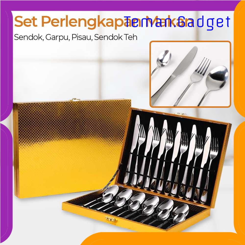 TG - DPR Elegant Life Set Alat Makan Perlengkapan Sendok Garpu Pisau 24 PCS - JA24