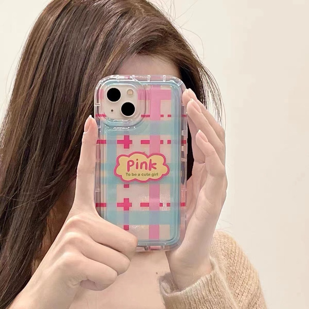 IPHONE Casing Ponsel Iphone11 Cocok Untuk 14 14pro 14plus 13 13mini 13pro 13prm iPhone12 7Plus 8Plus Xr XS 13 12mini Pro Max Empat Sudut Casing Ponsel Transparan Tahan Guncangan