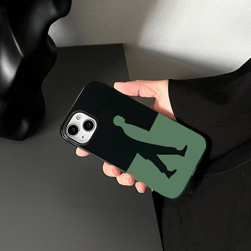 Cocok Untuk Iphone14 Pro Max Casing Ponsel iPhone Hitam Glossy TPU Soft Phone Case Kamera Perlindungan Tahan Guncangan Gaya Sederhana Kompatibel Dengan iPhone 13 13pro 13prm iPhone 11 7Plus 8Plus Xr XS 12 Pro Max Casing Ponsel