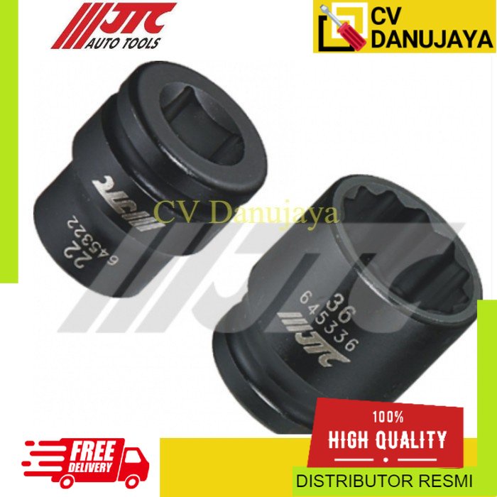 3/4" IMPACT SOCKET MATA KUNCI SOK SHOCK Mata Kunci Shock Sok Sock (12PT) 24mm JTC-645324