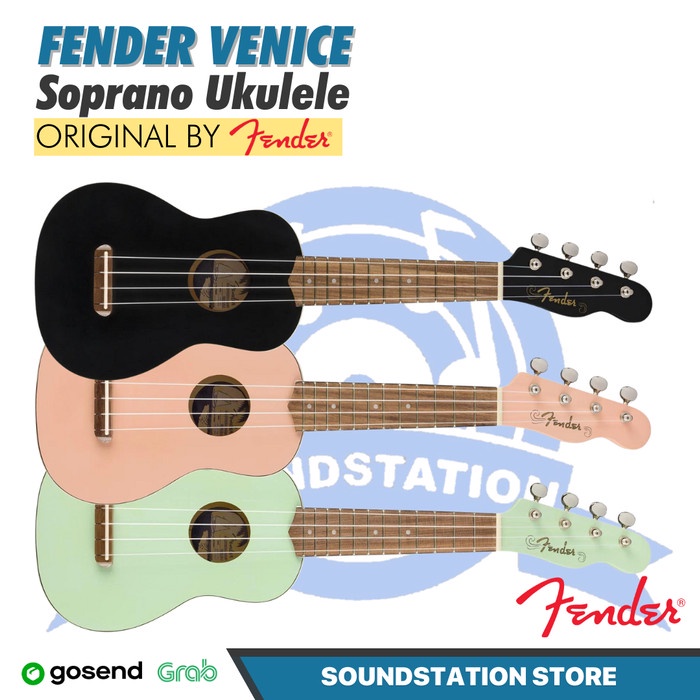 FENDER VENICE Soprano Ukulele Hardwood FB