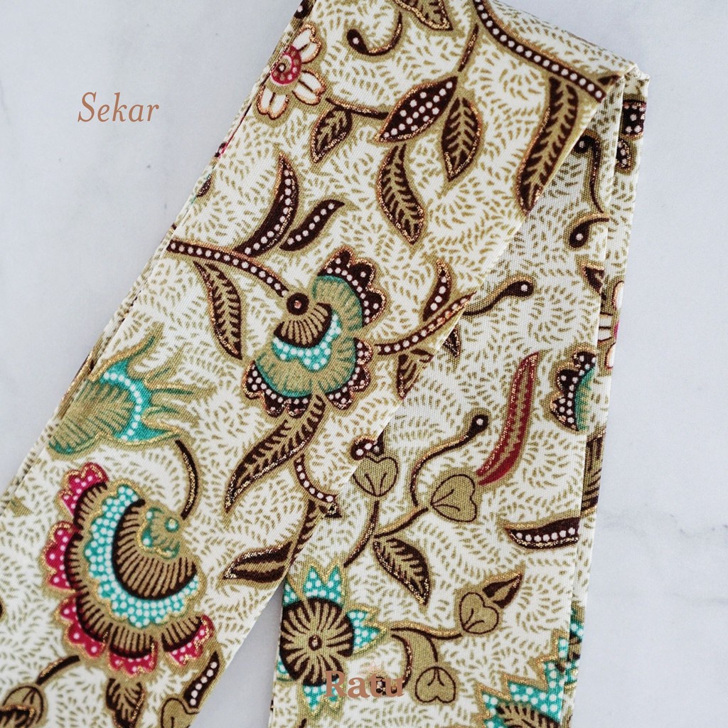 Syal Batik / Neck Scarf / Twilly Batik Katun Silky - Sekar