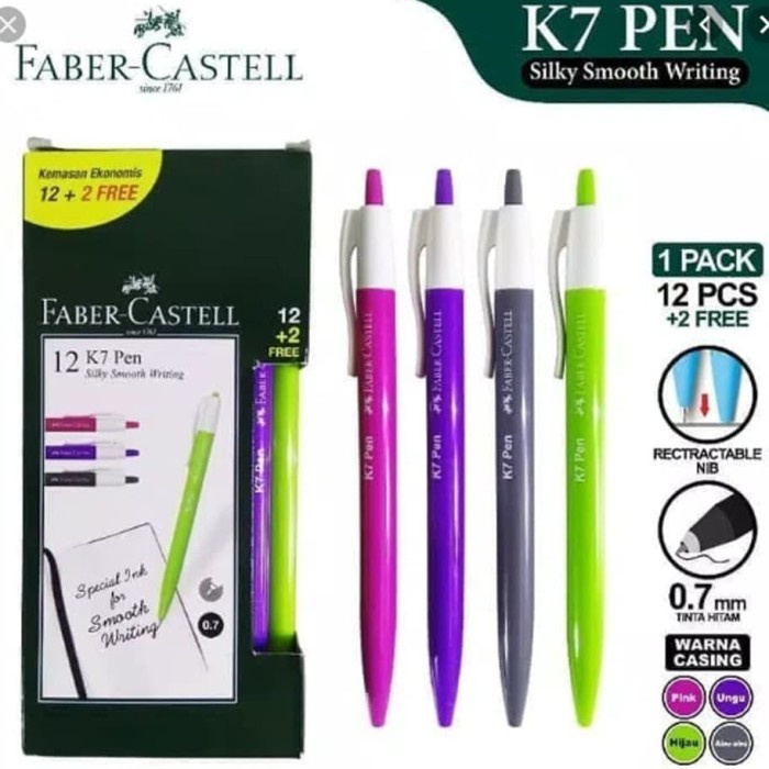 

Pulpen Faber Castell K7 12pc + 2pc