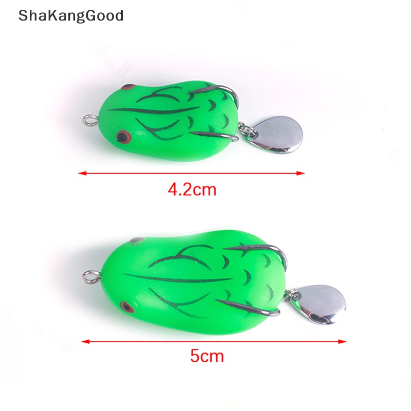 Skid Frog-shape Lure Umpan Palsu Lembut Memancing Umpan Buatan Dengan Kait Alur Darah Kuat Silikon Sequin Umpan SKK