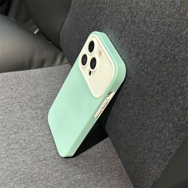 IPHONE Casing Pelindung Soft Cover Anti Jatuh Untuk Iphone14 13 12 11 Pro X XS Max XR 14Plus Jendela Besar Two-in-one Case Silikon