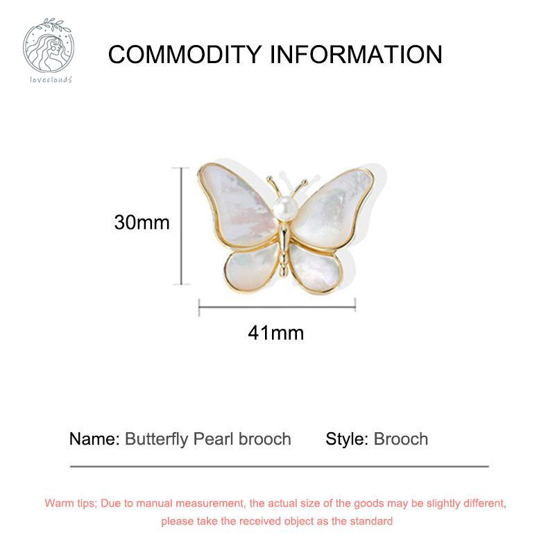 Bros kupu-kupu mutiara untuk wanita Temperamen fashion kelas atas Aksesori setelan L