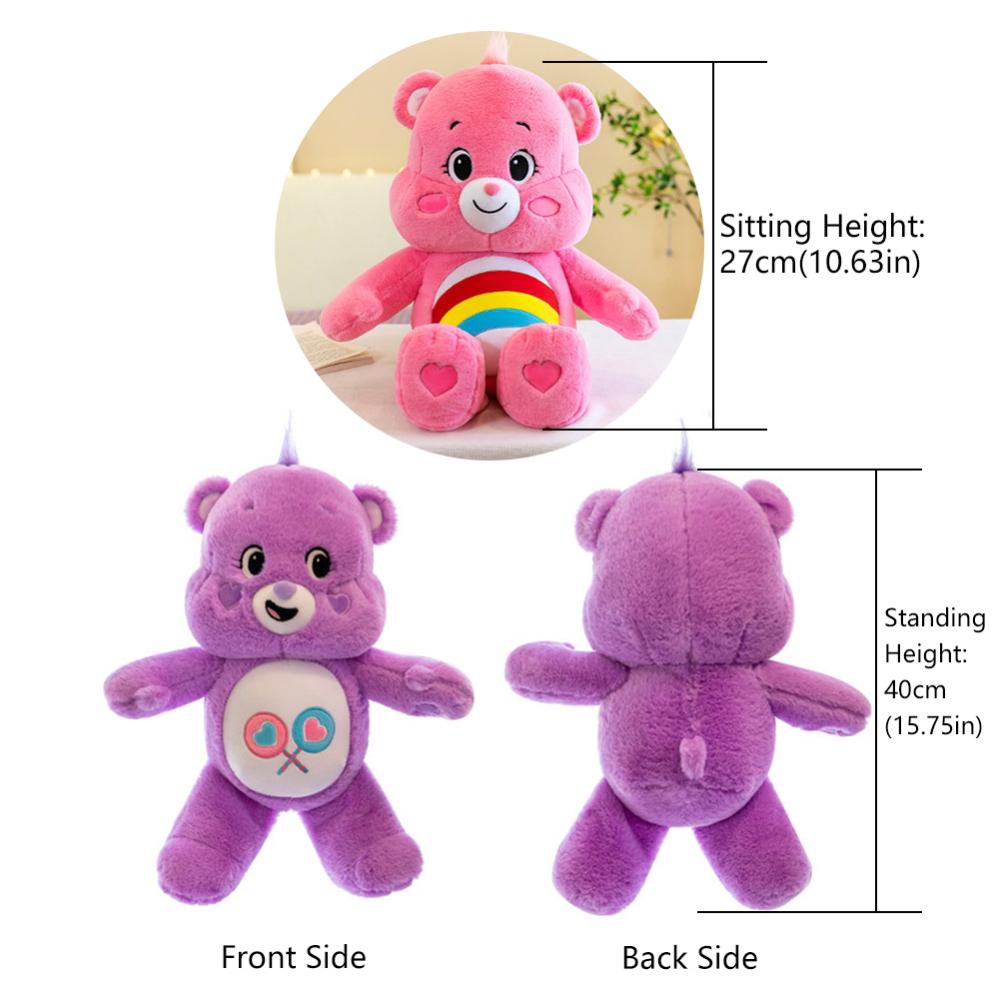 Timekey 1 Pc Baru Kawaii Bear Plush Toy Doll Rainbow Anime Mainan Anak Kartun Plush Bear Surprise Mainan Untuk Ulang Tahun Natal H9V5