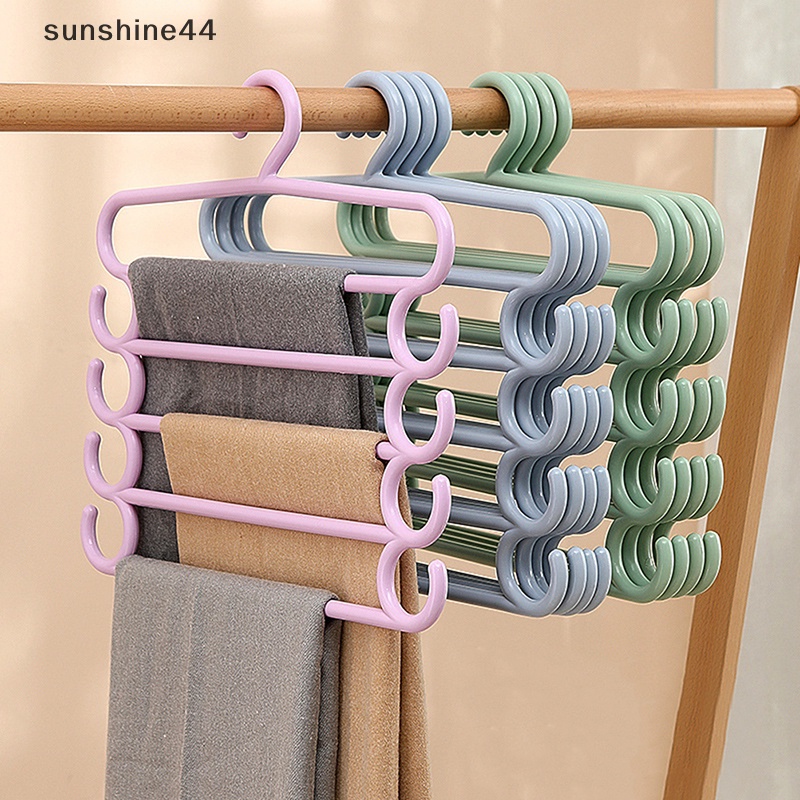 Sunshine Gantungan Baju Celana Hanger Holder Lemari 5susun Celana Handuk Syal Rak ID