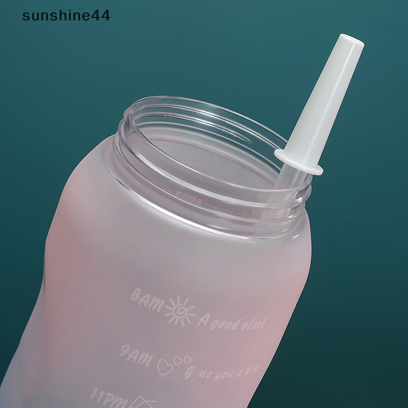 Sunshine Botol Air Minum 750ML Dengan Sedotan Botol Air Minum Motivasi Sport Cewek Anti Bocor Botol Minum Outdoor Travel Fitness Jugs ID