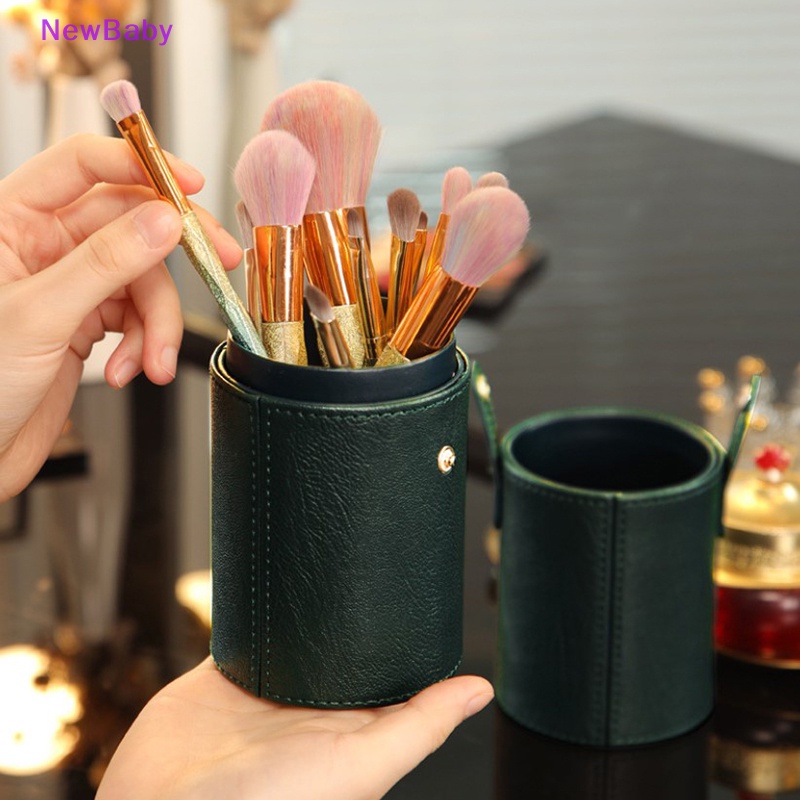 Newbaby Tempat Penyimpanan Makeup Bahan Kulit PU Kosmetik Cup Case Box Untuk Makeup Brush Pen ID