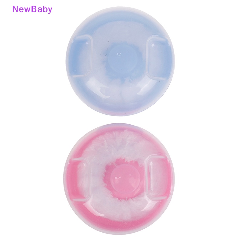 Newbaby 1PCS Lucu Bayi Lembut Wajah Tubuh Kosmetik Puff Talcum Sponge Box Case Wadah ID