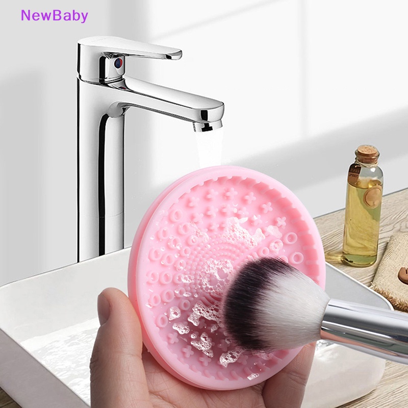 Newbaby Silicone Makeup Brush Cleaner Pad Alat Alas Pembersih Papan Scrubber Cuci ID
