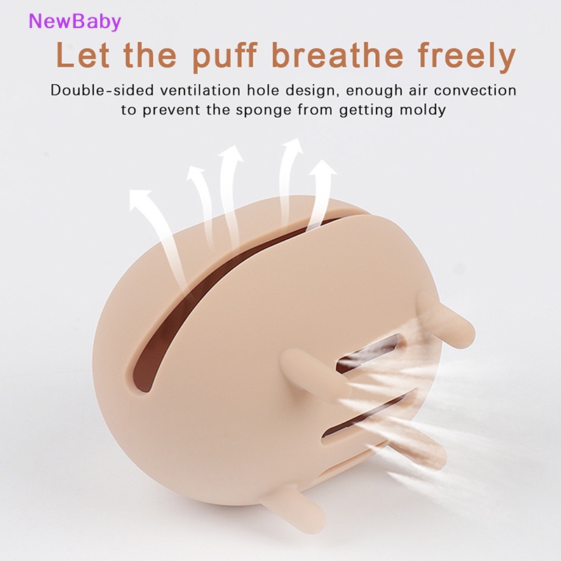 Newbaby Silicone Beauty Sponge Holder Puff Kotak Penyimpanan Makeup Puff Display Drying Case ID
