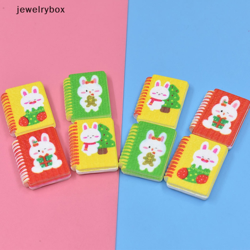 [jewelrybox] 10pcs/set Skala1Per12Rumah Boneka Miniatur Kelinci notebook Pretend Model Butik