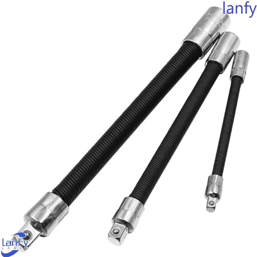 Lanfy Flexible Extension Rod 1per4 3 /8 1 /2 Power Tools Socket Extension Rod Ratchet Wrench Extender Kunci Pas Dipanjangkan Hand Tool Extension Sambung Batang