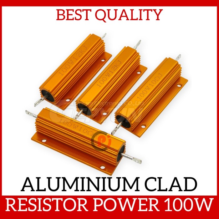 Resistor 100w 1 2 4 8 10 ohm Aluminium Clad Power Resistan 100 watt