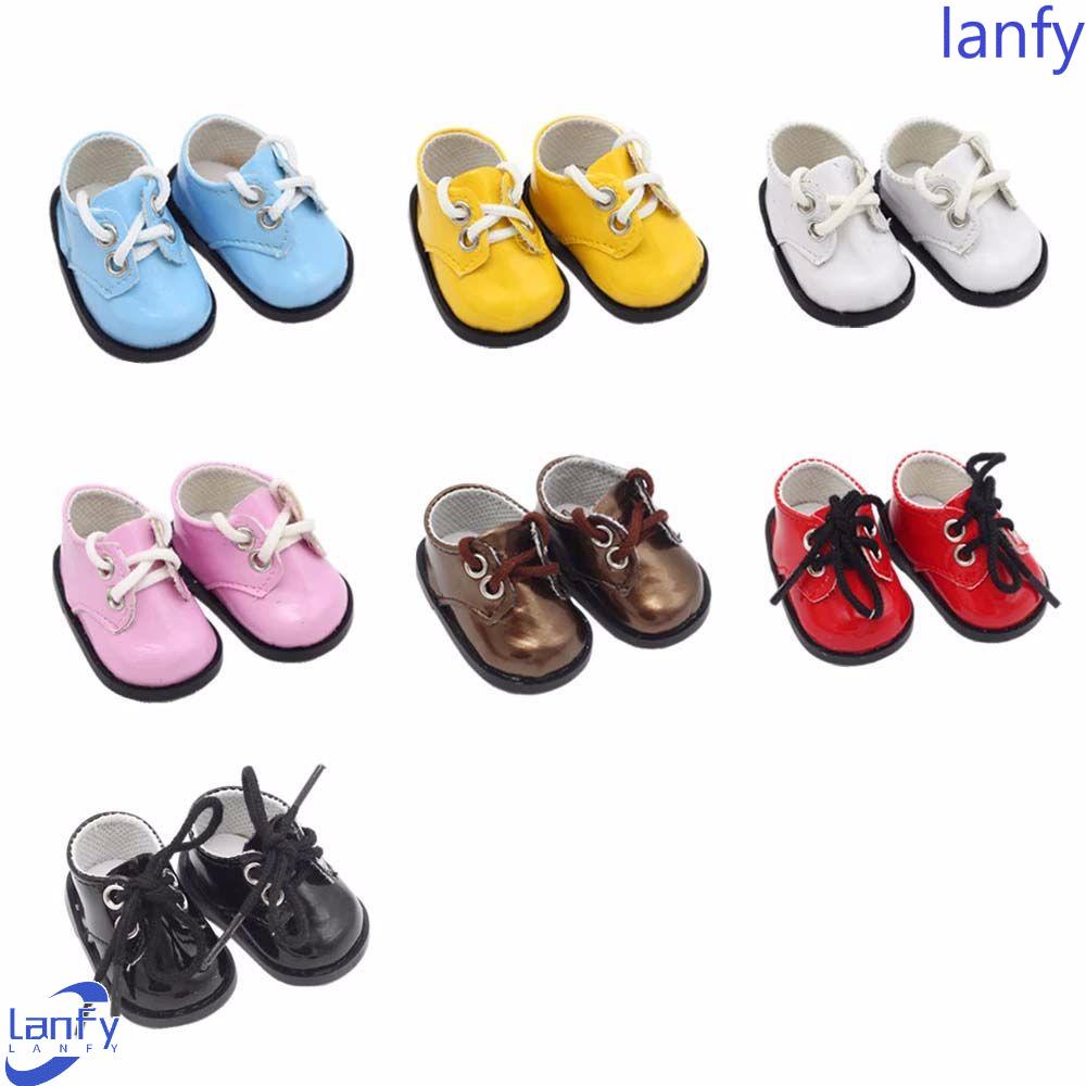 LANFY Cute Mini Doll Shoes Childrens Gift Doll Boots PU Shoes for BJD Doll Christmas Gift DIY Toys Handmade Doll Accessories for EXO Russian 5.5*2.8cm Fashion Sequin Shoes/Multicolor