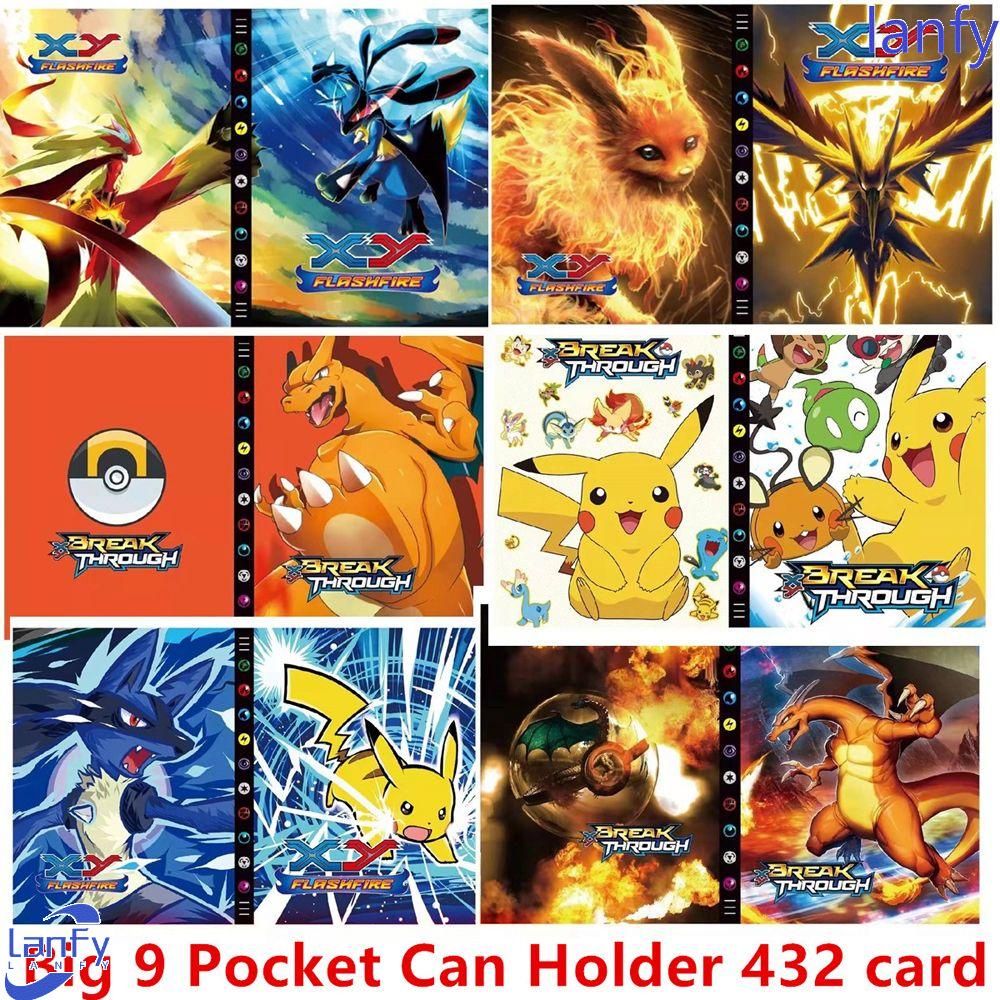 Lanfy Album Kartu Pokemon Pokemon 432pcs Model Hadiah Natal Anak Pokemon Map Binder Pikachu Kartun Anime 9saku Folder List Charizard Card Book Game Card Holder Binder