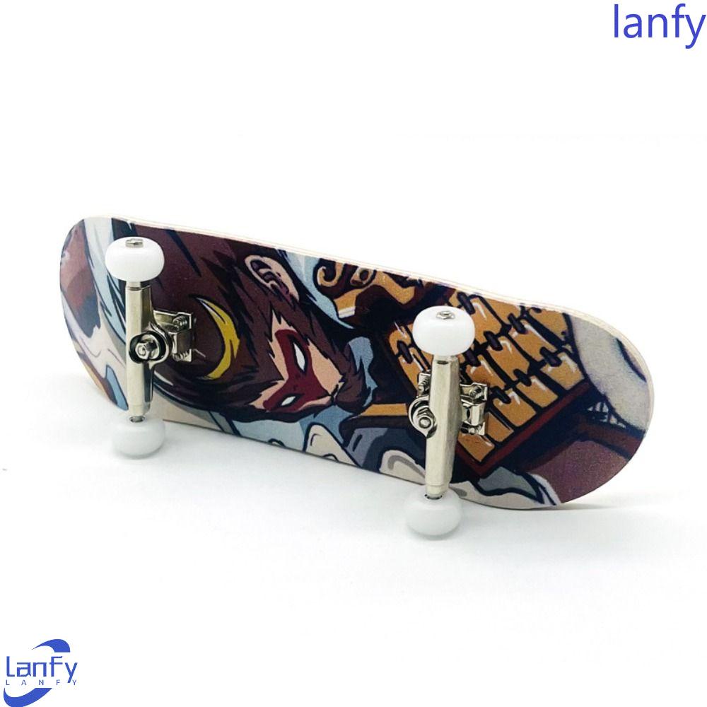 Lanfy Jari Skateboard Hadiah Ulang Tahun Plastik Novelty Mini Skateboard Jari Skuter Surfing Mainan Tabletop Mainan Fingerboard Mainan Jari Jari Papan Surfing