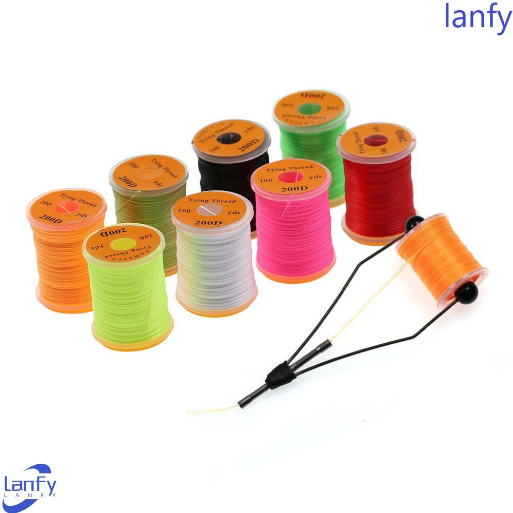 Lanfy Fly Tying Thread Flies Aksesoris Memancing Bass 100Yard Neon Memancing Lure Mengikat Benang Bahan