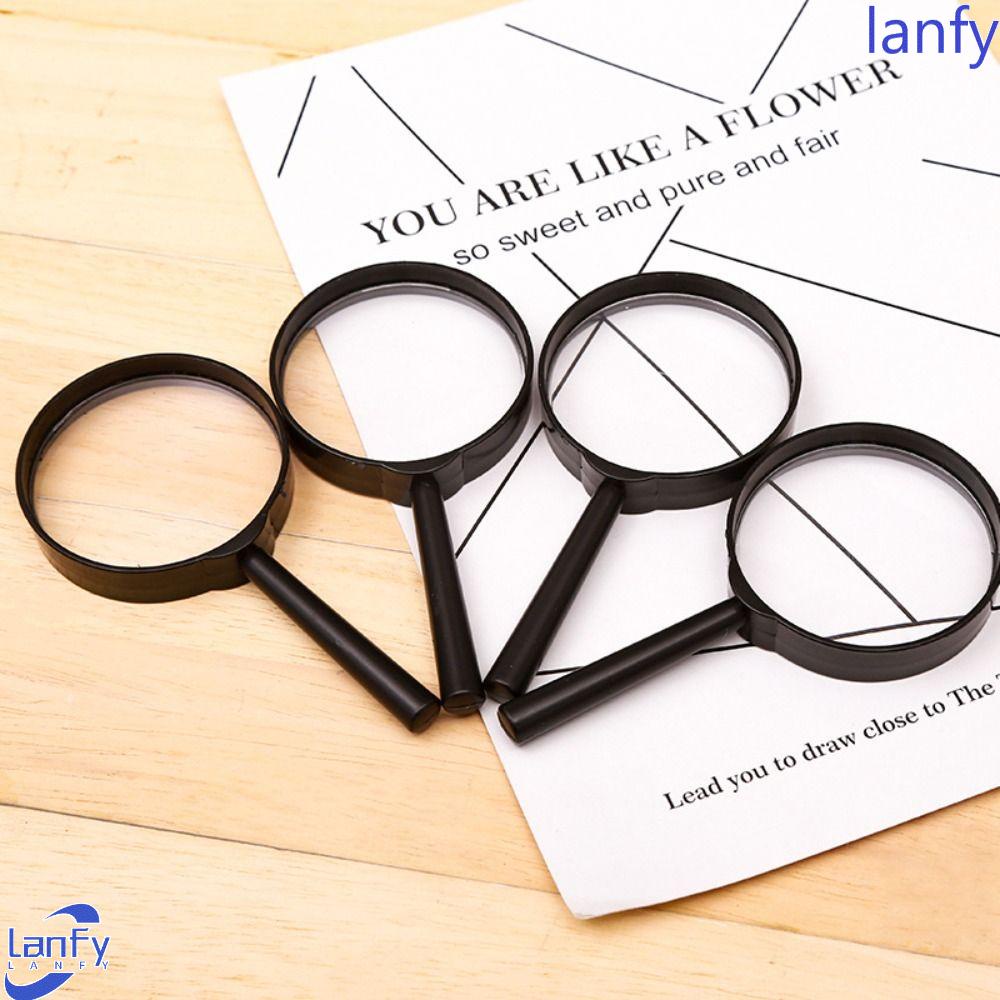 Lanfy Magnifier 60mm Saku Transparan Berguna Memeriksa Peta Indah Memeriksa Perhiasan Membaca Lensa Kaca