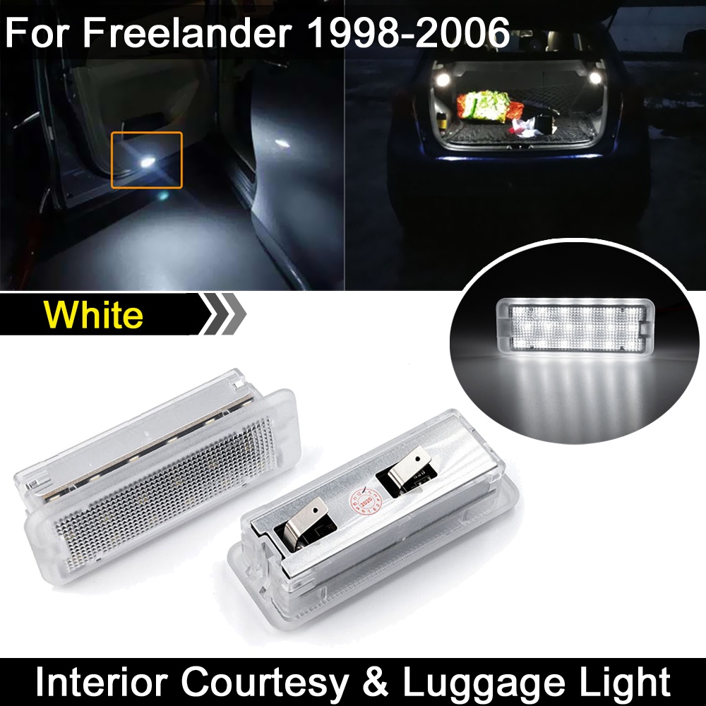 2pcs Putih LED Di Bawah Pintu Khusus Interior Footwell Light Luggage Trunk Light Untuk Land Rover Freelander 1998-2006