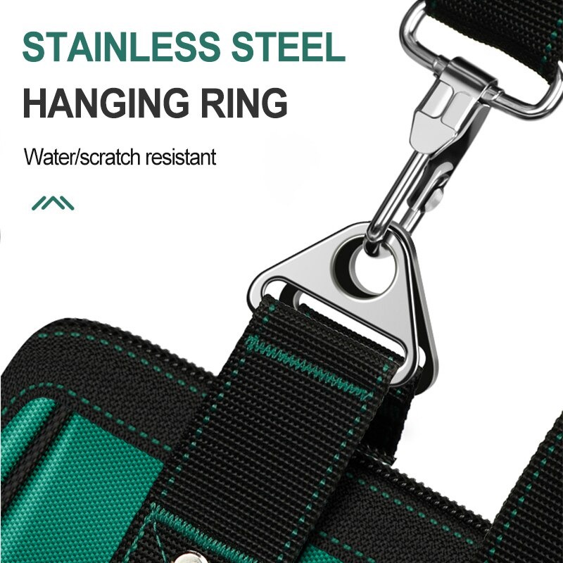 Tas Perkakas Storage Tool Bag Waterproof with Reflective Strips 18 inch - A03369 - Green