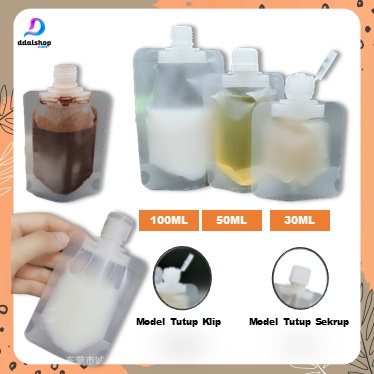 Botol Refill Sabun Cair Travel Plastik Ukuran 30,50,100 ml