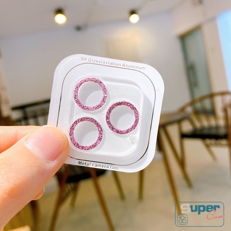 IPHONE Pelindung Layar Lensa Tempered Glass Kompatibel Untuk Iphone13 11 XR 12 14 Pro MAX 11 14 Pro Max13 Mini X XS MAX Romantis Langit Berbintang Berlian Pelindung Anti-fingerprint