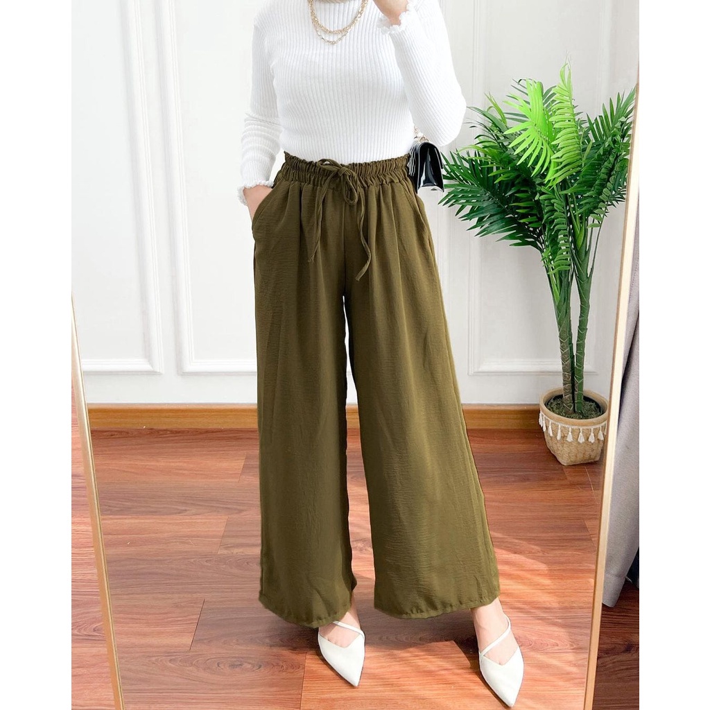 GAMIS STORE - Joda Pant Calana Kulot Fit To XL Besar Polos Basic Matt Crinkle Korean Style