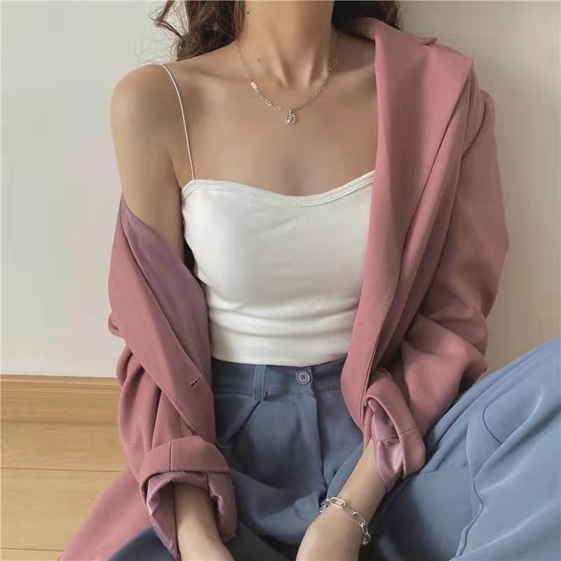 Grosir - F1073 Singlet Atasan Wanita / BH Tanpa Kawat / Tank Top / Pakaian Dalam Wanita / Tank Top Bra Wanita